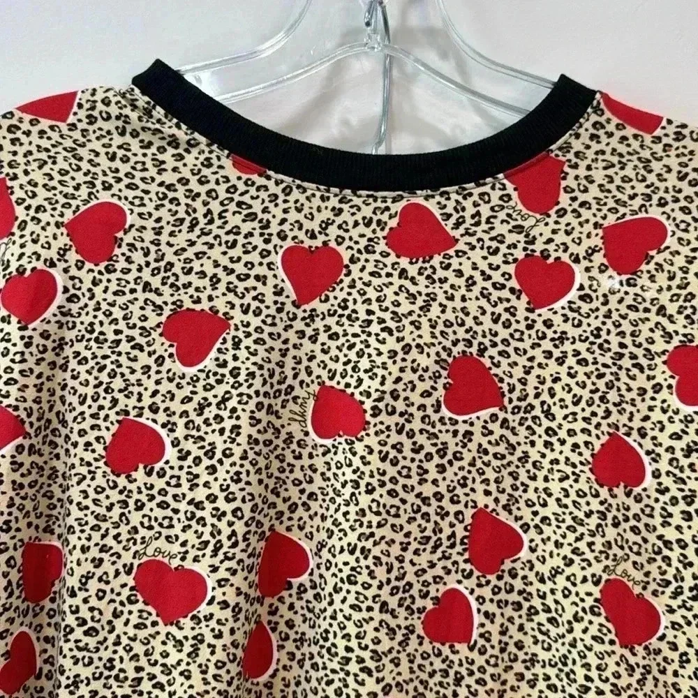 DKNY Animal Print Two Piece Pajamas Set - Size S